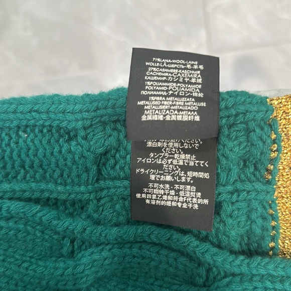 Gucci Wool and Cashmere Pink and Green Scarf - Picture 4 of 6